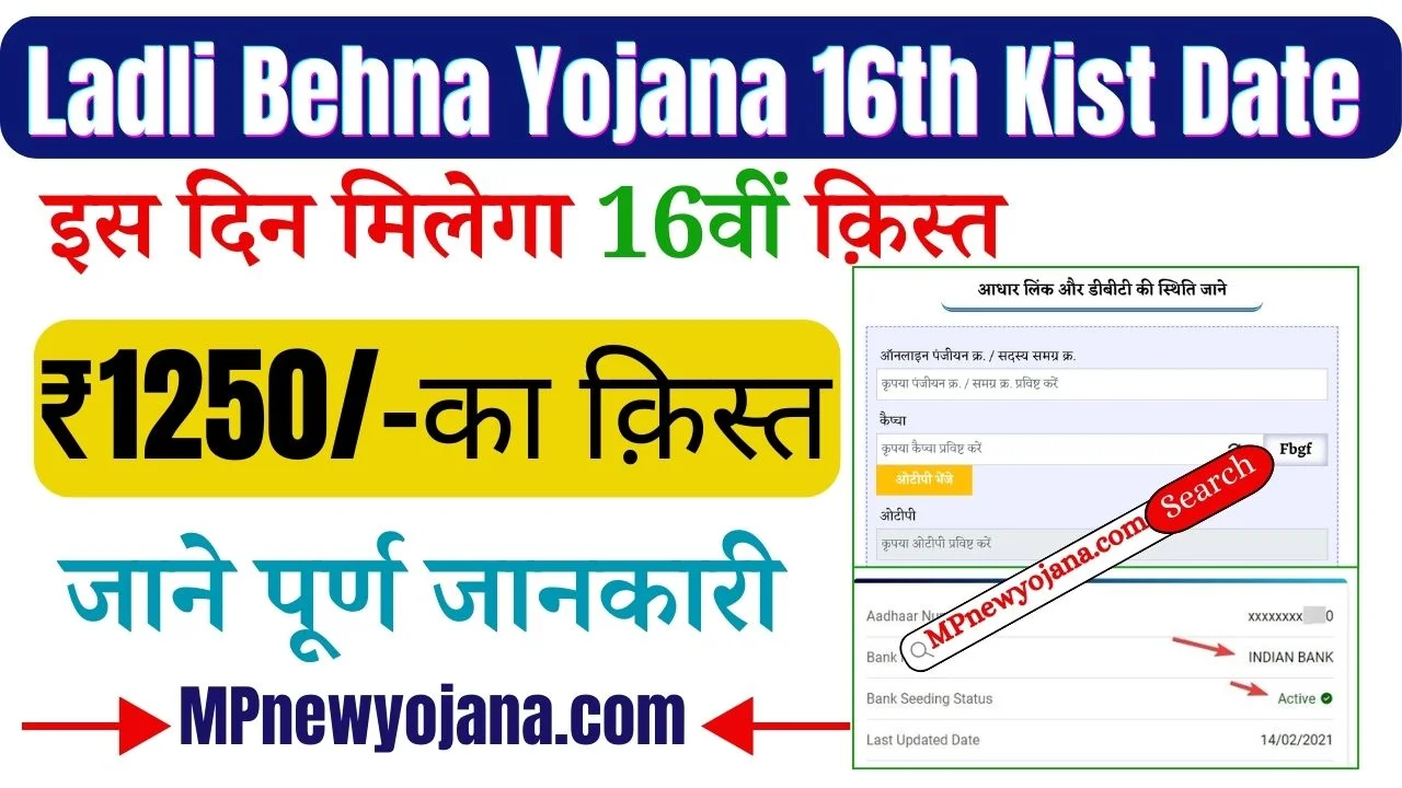 Ladli Behna Yojana 16th Kist Date